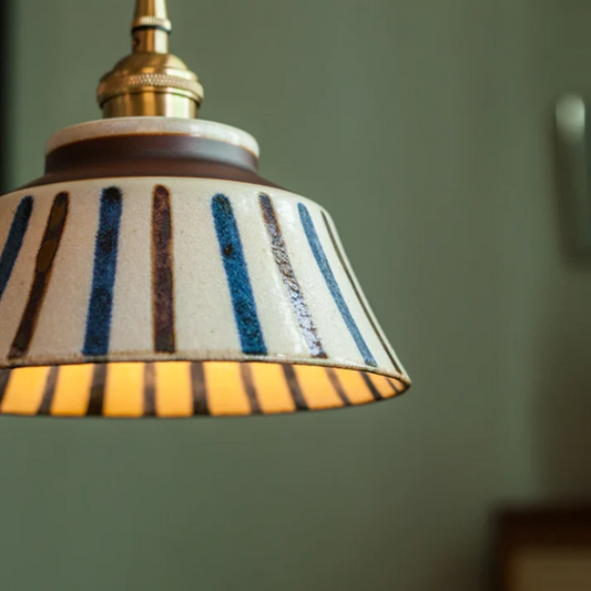 Vintage Japanese Ceramic Hanging Lamp - Halri