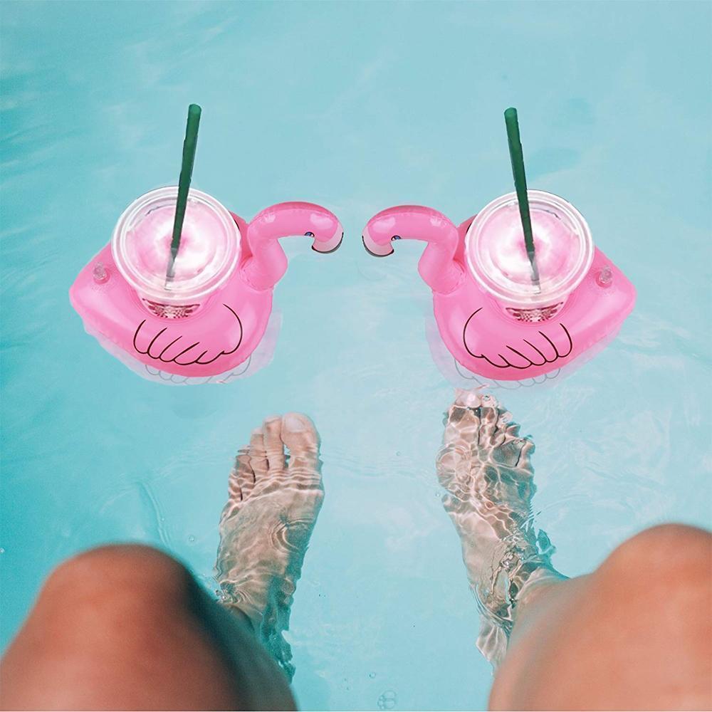 Lustiges pinkes Pool-Schwimmfloß mit Flamingo-Motiv 