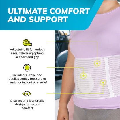 Post Surgery Hernia Support Wrap with Comfort Pad