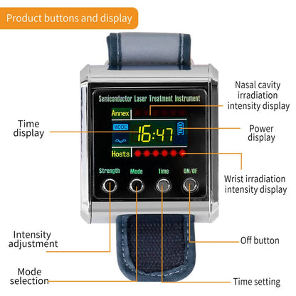Red Light Therapy Wrist Device for Improved Blood Flow
