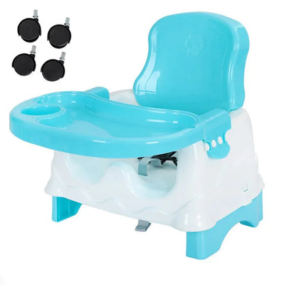 Praktischer Baby-Essstuhl mit Tablett und Gurt