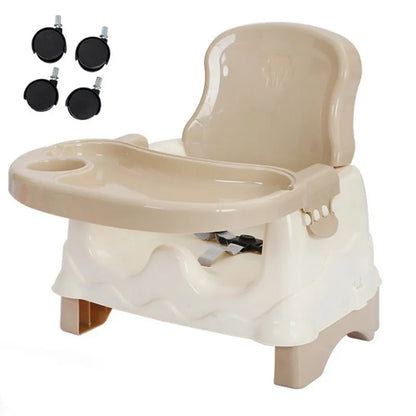 Praktischer Baby-Essstuhl mit Tablett und Gurt