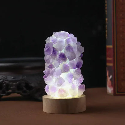 Tischleuchte in Lila Amethyst – Beruhigende Wohnraumbeleuchtung