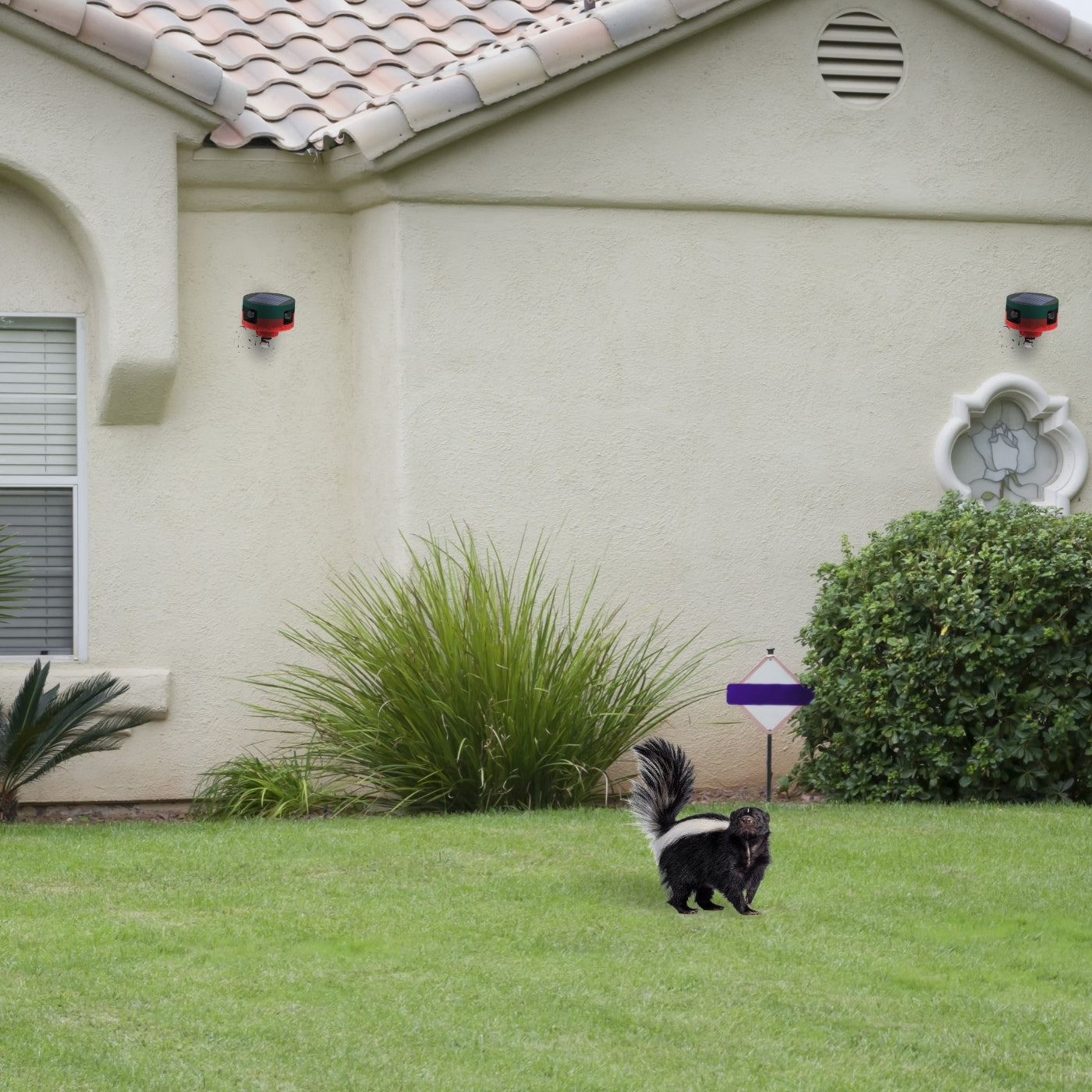 Outdoor Motion Sensor Security Light & Animal Repellent