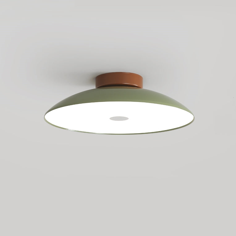 Modern Brushed Metal LED Ceiling Fixture Light