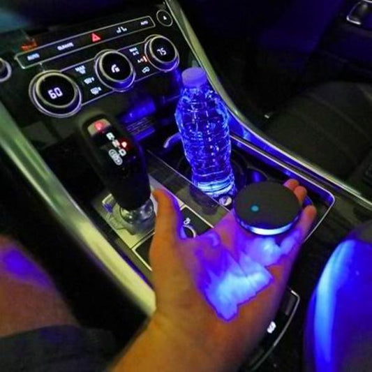 Rechargeable Car LED Cup Holder Lights (2-Pack) - Halri