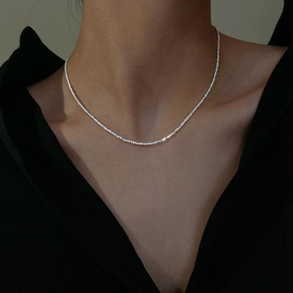 Sparkling Silver Crystal Necklace Set