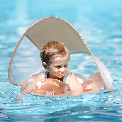 Baby Pool Float with Sunshade - Inflatable Swim Helper - Halri