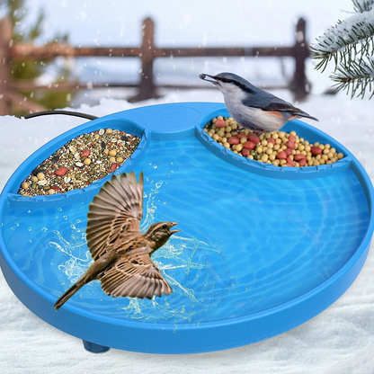 Warm Outdoor Solar Bird Bath for Garden Patio