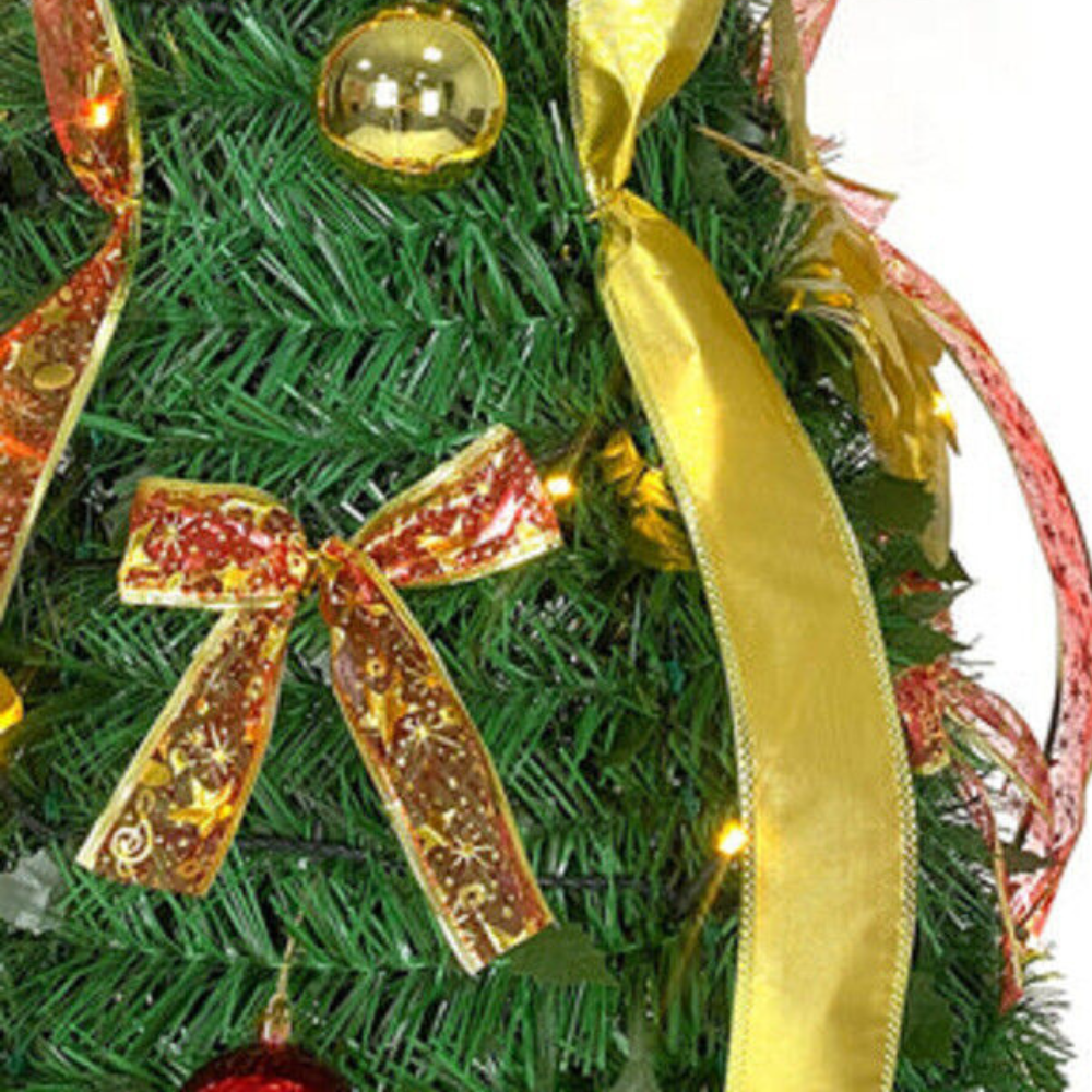 Easy Set Up Folding Pre Lit Christmas Tree 6FT