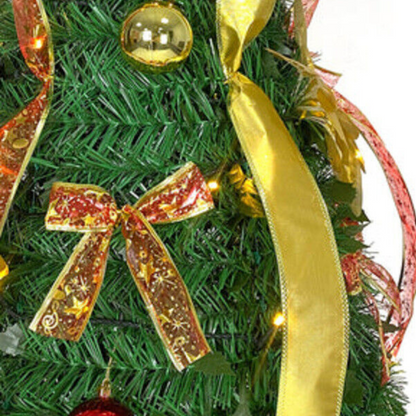 Easy Set Up Folding Pre Lit Christmas Tree 6FT