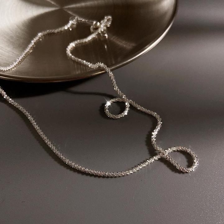 Sparkling Silver Crystal Necklace Set
