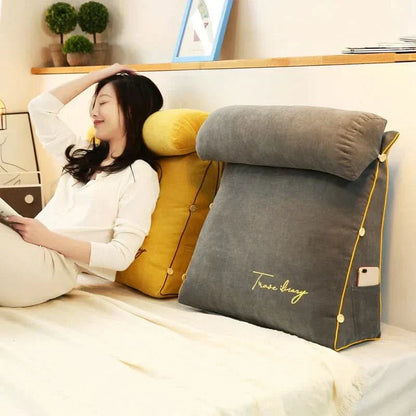 Contour Back Support Cushion with Built-In Neck Rest - Halri