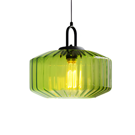 Vintage Style Colorful Glass Hanging Lamp - Halri