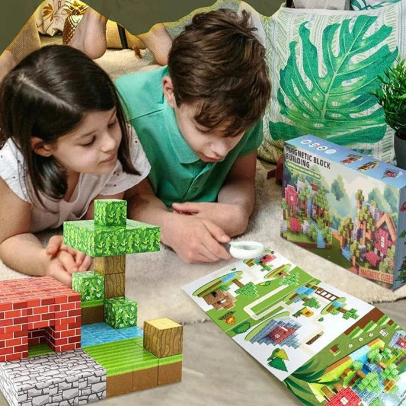 Vibrant Magnetic Construction Blocks for Children