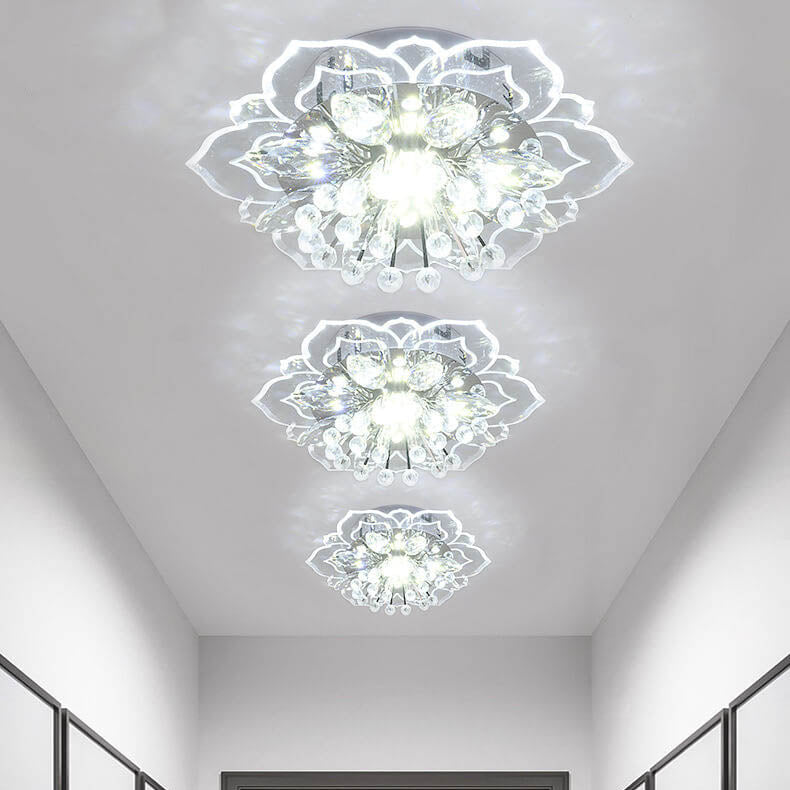 Bunte LED-Deckenleuchte mit Blumenmuster