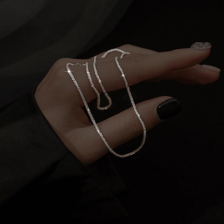 Sparkling Silver Crystal Necklace Set