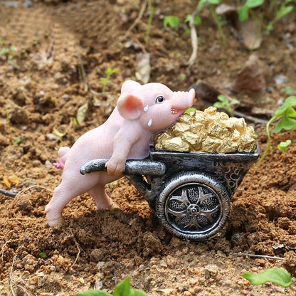 Niedliche Schweinefigur als Dekoration