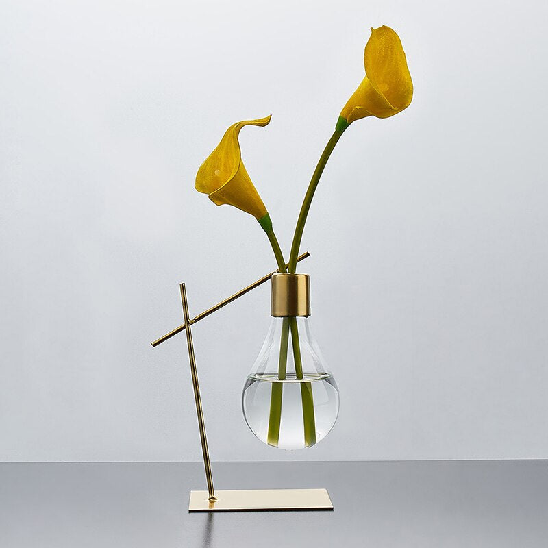 Decorative Glass Plant Vase Lamp