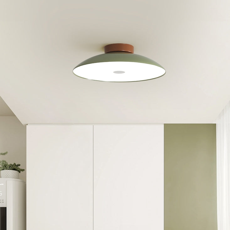 Modern Brushed Metal LED Ceiling Fixture Light