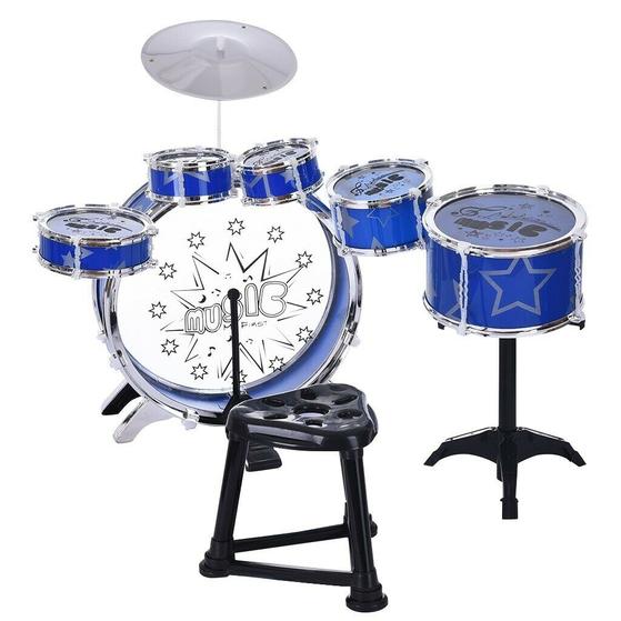 Complete Junior Drum Set with Cymbal and Stool - Halri