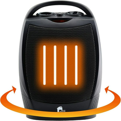 Compact Quiet Heating Fan with Thermostat - Halri
