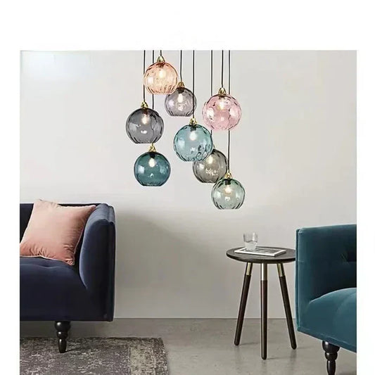 Round Glass Hanging Pendant Lamp - Halri