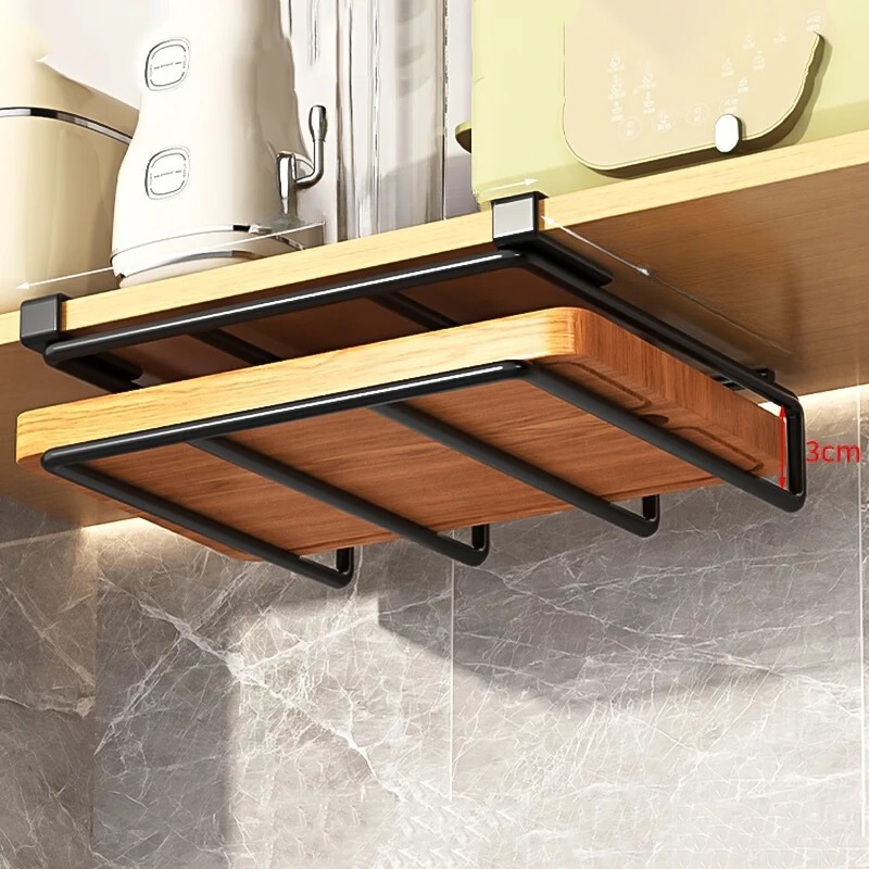 Wall Mounted Kitchen Storage Rack - Easy Install - Halri