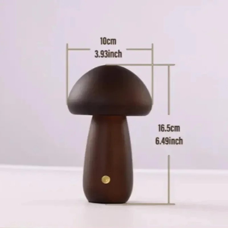 Pilz-Tischlampe mit sanftem Licht