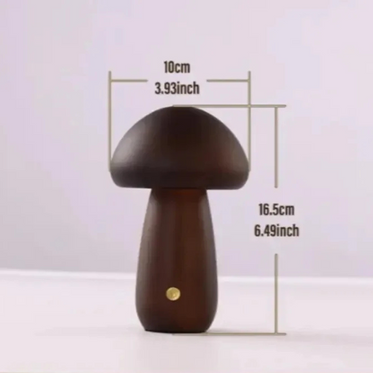 Pilz-Tischlampe mit sanftem Licht
