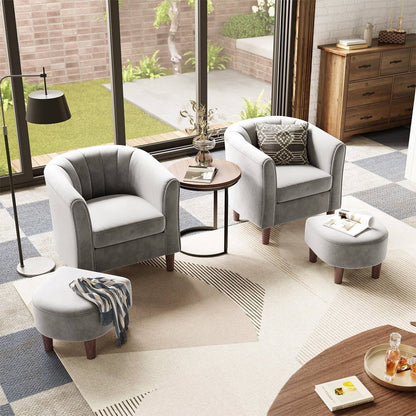 Comfortable Living Room Chair with Stool