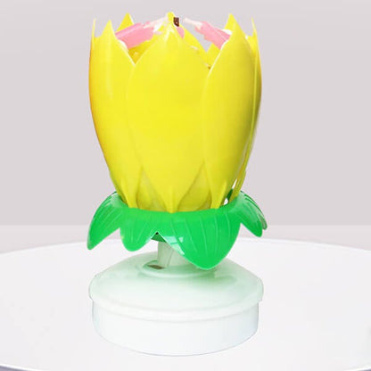 Bunte Blumenkerze zum Geburtstag