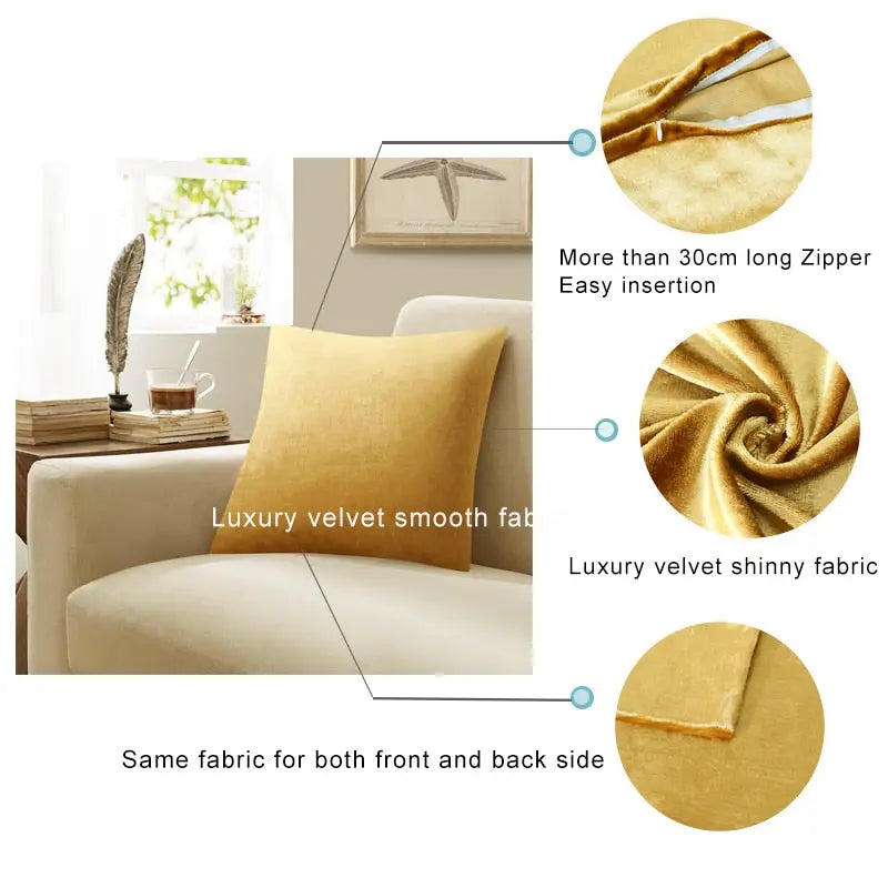 Soft 2 Piece Velvet Pillow Covers