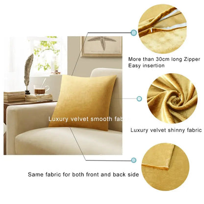 Soft 2 Piece Velvet Pillow Covers