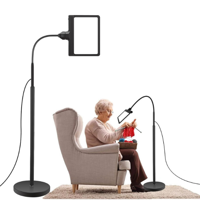 Bright 5X Magnifying Floor Lamp for Reading