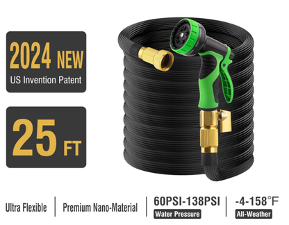Flexible Water Hose With 10 Spray Settings Nozzle