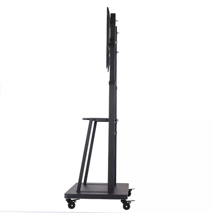 Compact Adjustable Mobile TV Cart with Locking Wheels