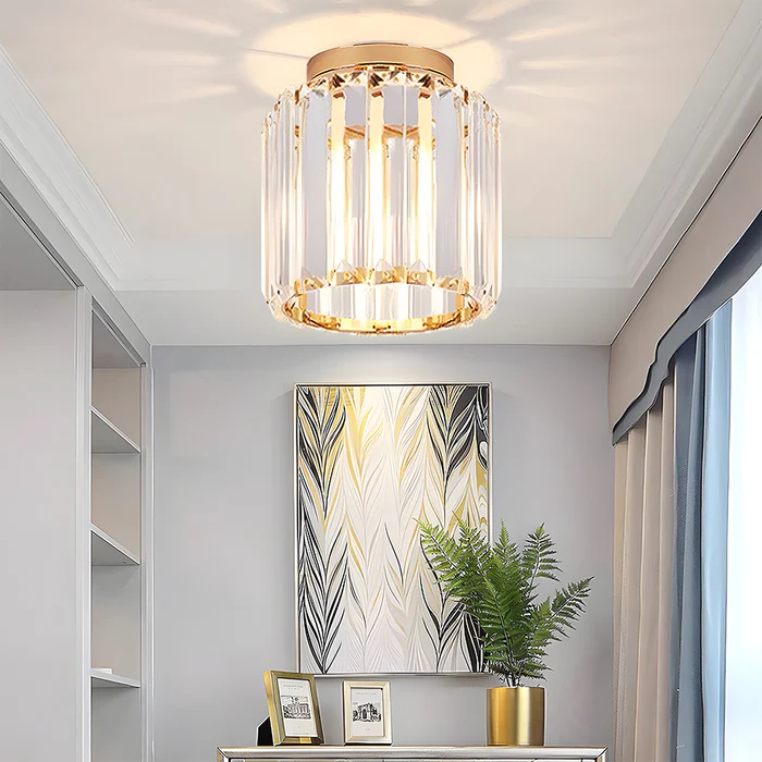 GlareFusion Modern Nordic Crystal Glass LED Ceiling Light
