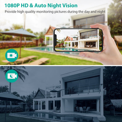 Wireless Outdoor Security Camera WIFI HD PTZ Night Vision