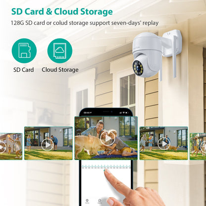 Wireless Outdoor Security Camera WIFI HD PTZ Night Vision