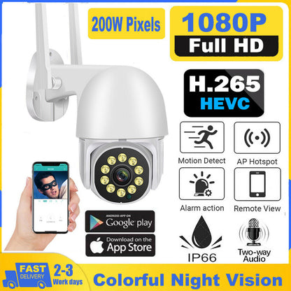 Wireless Outdoor Security Camera WIFI HD PTZ Night Vision