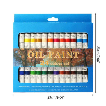 Premium Artist 24 Color Oil Painting Set
