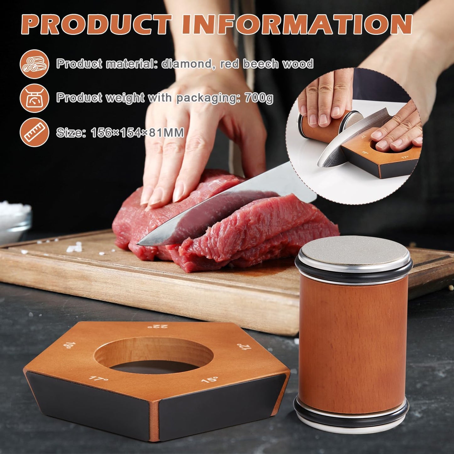 Easy Use Diamond Stone Knife Sharpener