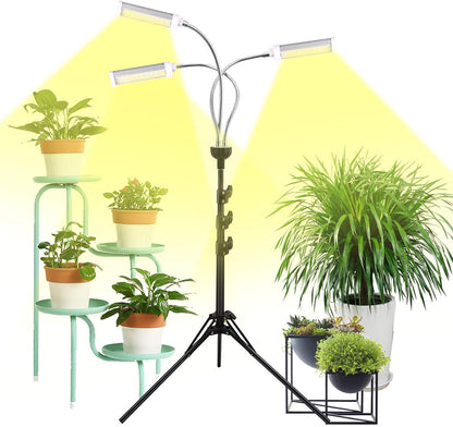 Tall LED Triple Head Grow Light for Indoor Plants