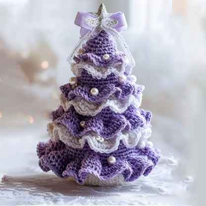 Wunderschöne gehäkelte Mini-Weihnachtsbäume 