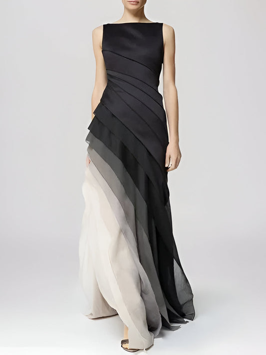 Beautiful Gradient Ruffle Dress - Halri