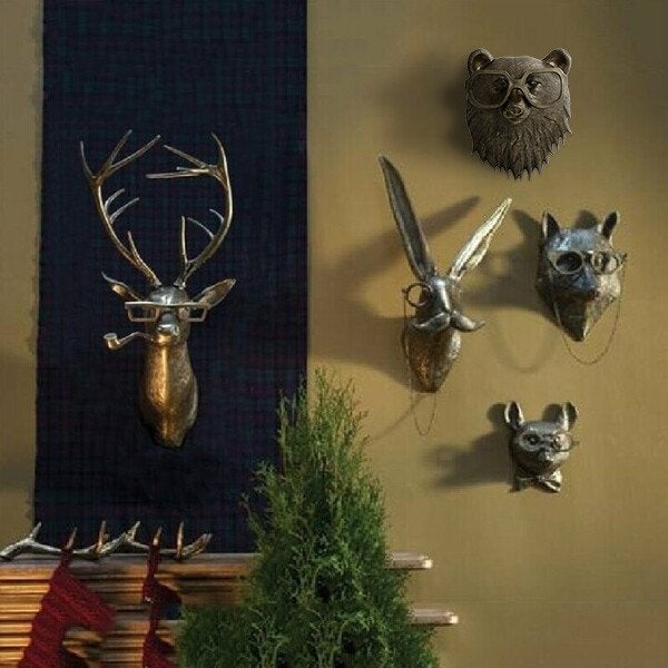 Rustic Antler Deer Wall Decor