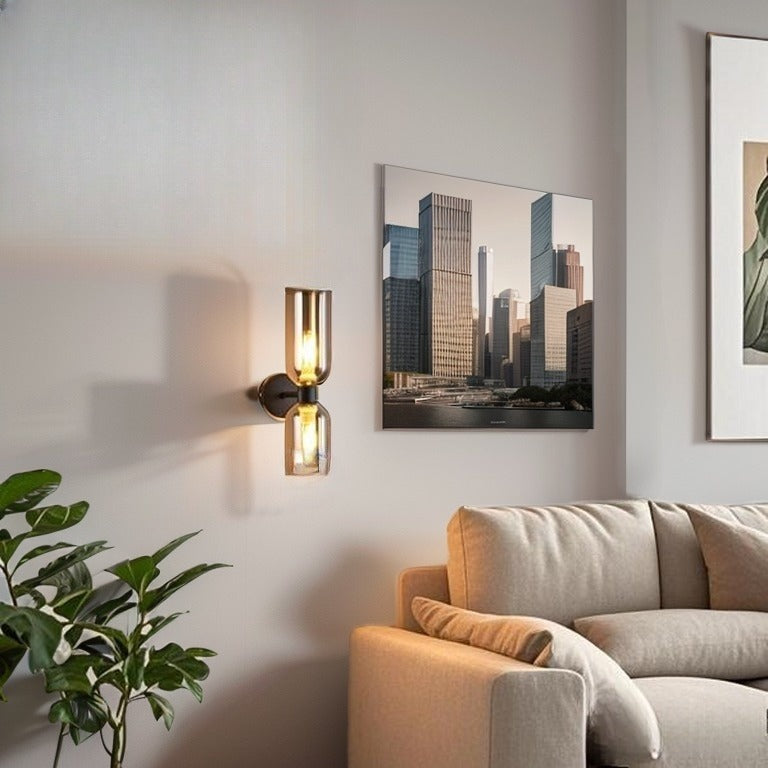 Creative Double Head Glass Wall Light