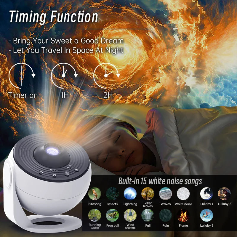 Wireless Star Projector with Built-in Bluetooth Speaker