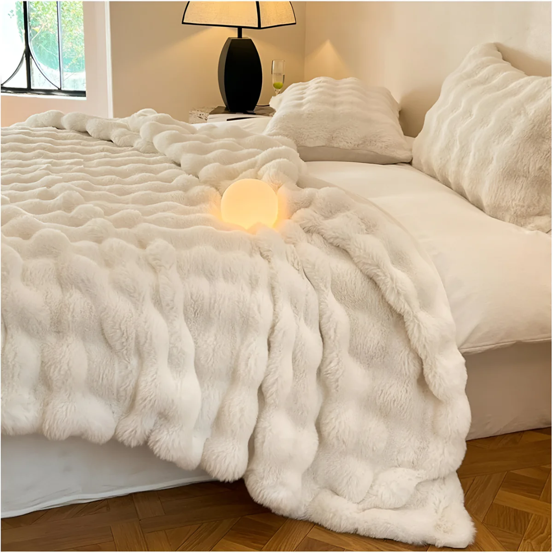 Plüschige Premium-Fleecedecke